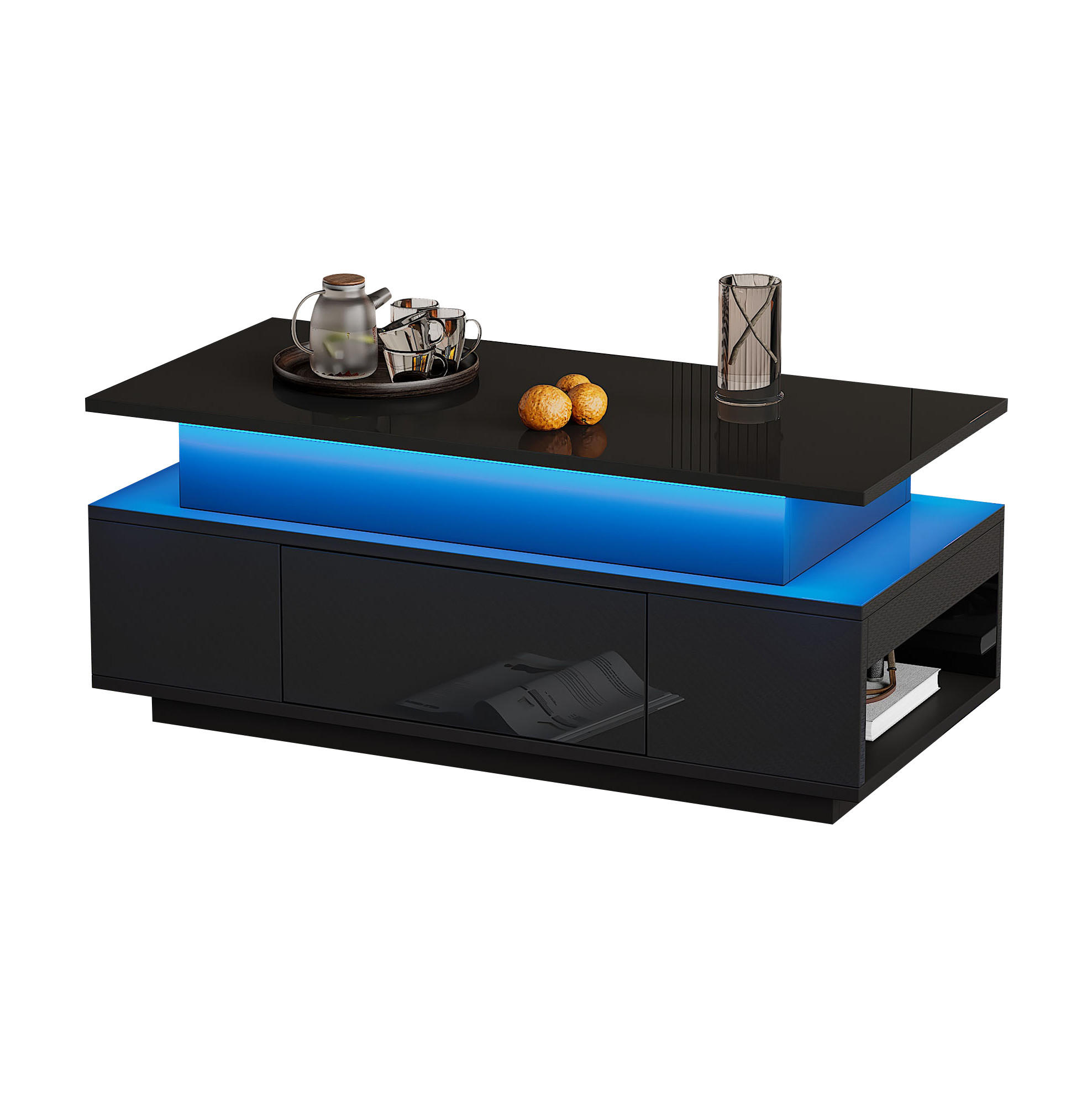 Ivmeu Couchtisch Schwarz 45x40x96 cm
