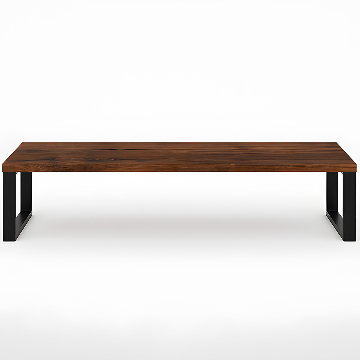 SCHREIBTISCHAUFSATZ Holzoptik Metall Dunkelbraun Schwarz Monitorablage 90x20x10 cm - Dunkelbraun/Schwarz, Holzwerkstoff/Metall (20/90/10cm) - Begryf