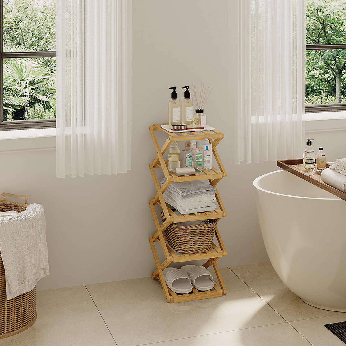 BOTNÍK Ziggy Bambus - zelená barva, kompozitní dřevo (26/68.5/26.5cm) - Vicco