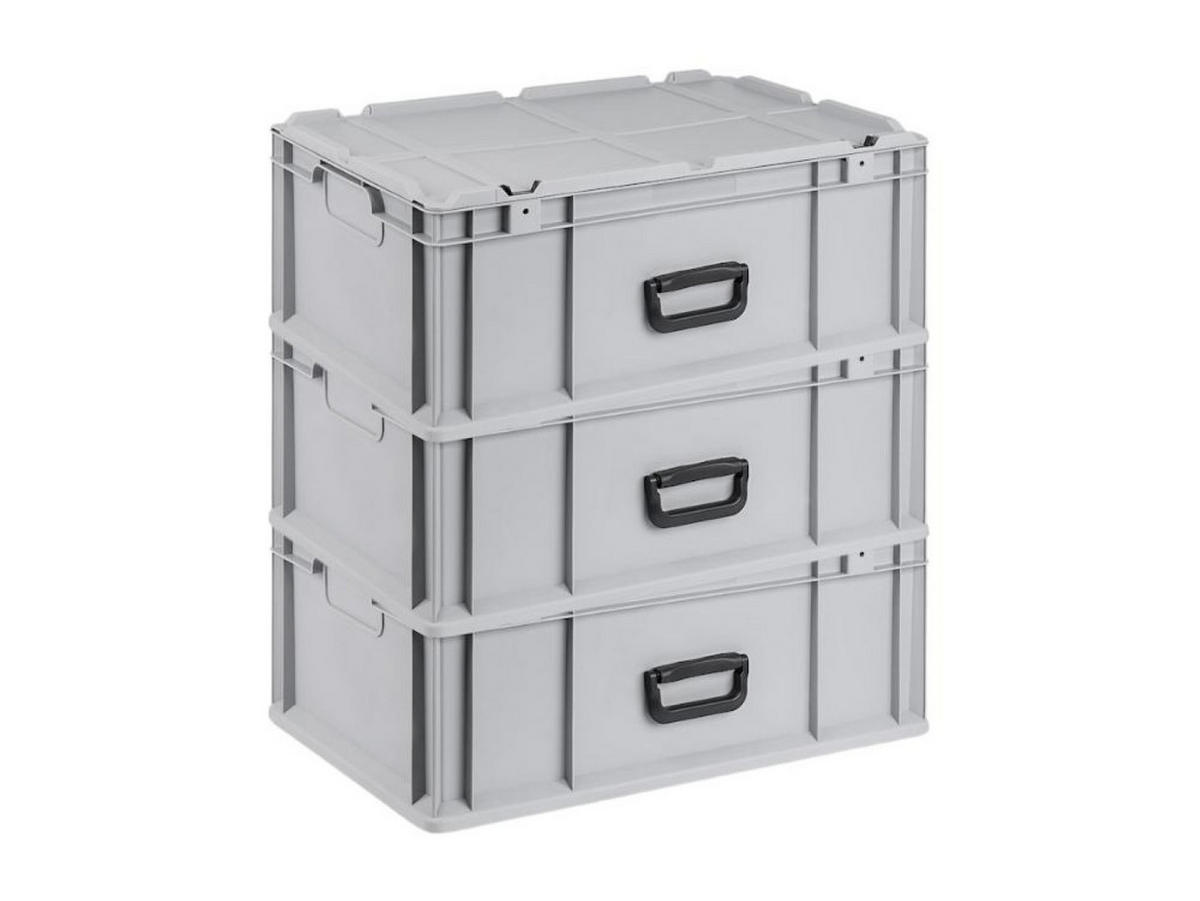 EUROBOX 3x Nextgen Portable 235x40x60cm 44 Liter - Grau, Kunststoff (40/23.5/60cm) - PROREGAL