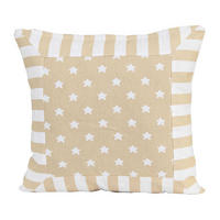 PATCHWORK-KISSENHÜLLE Sterne 45/45 cm - Beige, Textil (45/45cm) - Homescapes