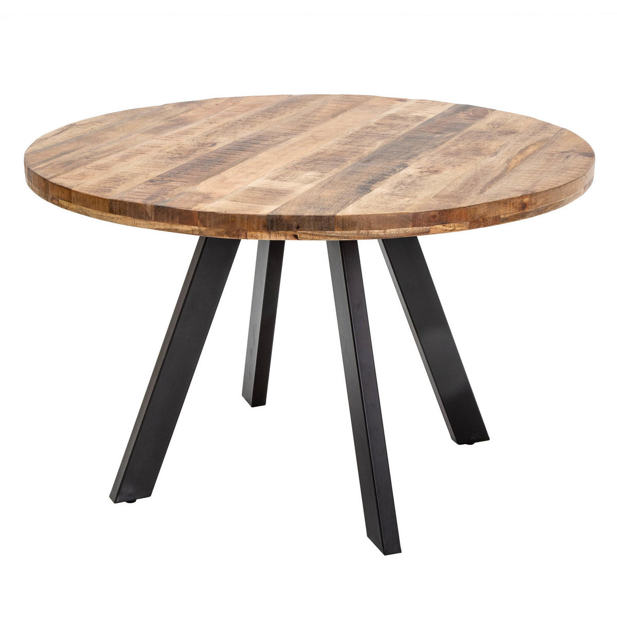 ESSTISCH IRON CRAFT Mangoholz rund Natur 120cm - Braun, Holz (120/120/76cm) - riess-ambiente