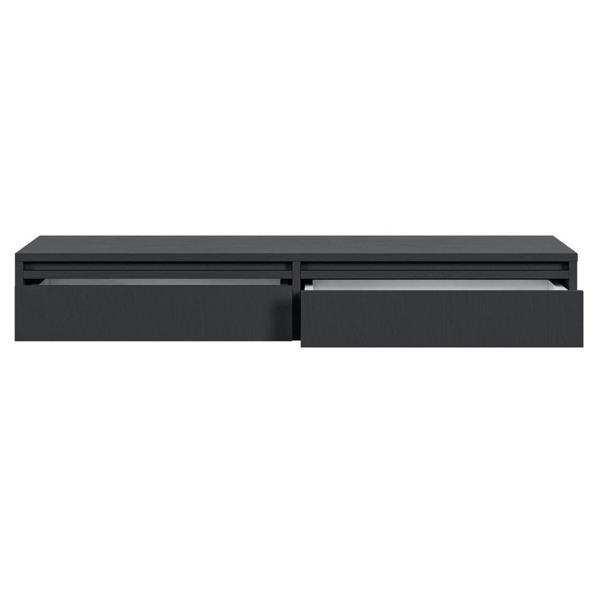 SCHMINKTISCH Evo Schwarz 110 cm - Anthrazit, Holzwerkstoff (110/17/38.5cm) - Selsey