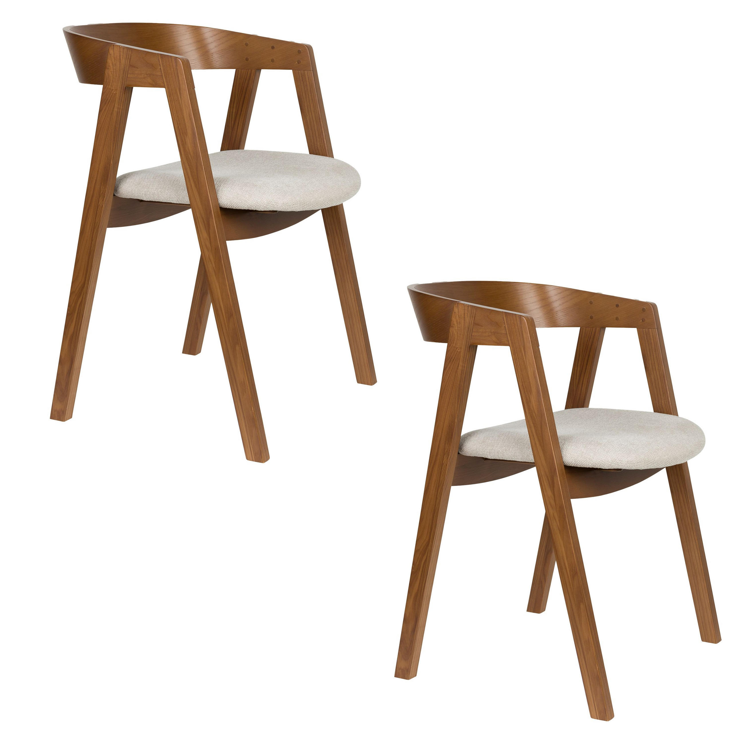 ESSZIMMERSTUHL Mads Dunkelbraun - 2 er Set - Braun, Kunststoff (49/72/50cm) - Zuiver