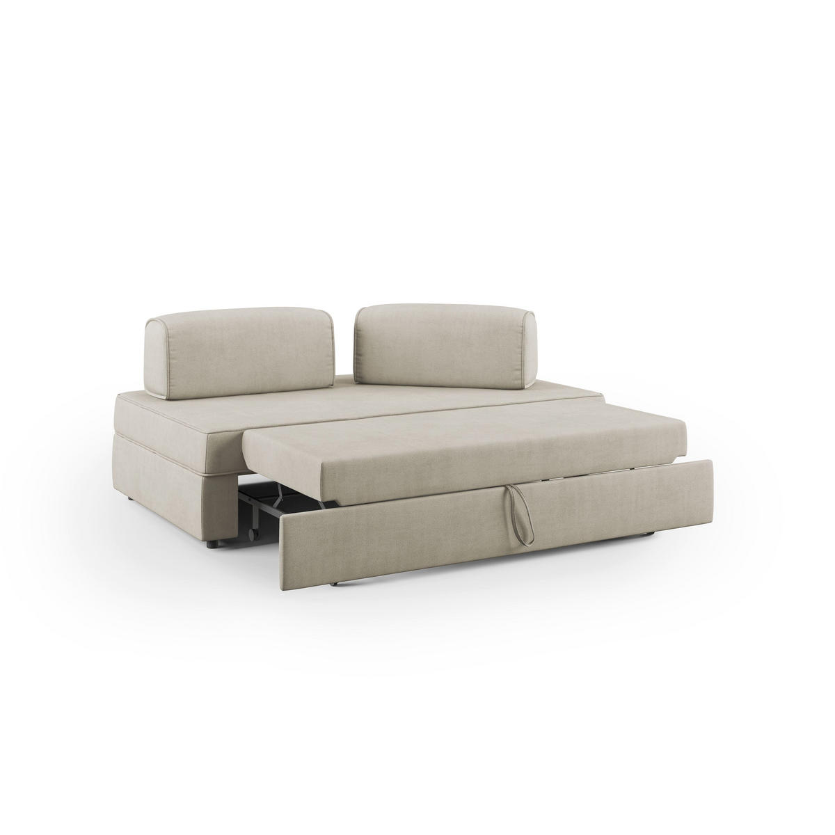 LINEARSOFA Liberty ausziehbar - Creme, Textil (200/42/105cm) - Divani.store