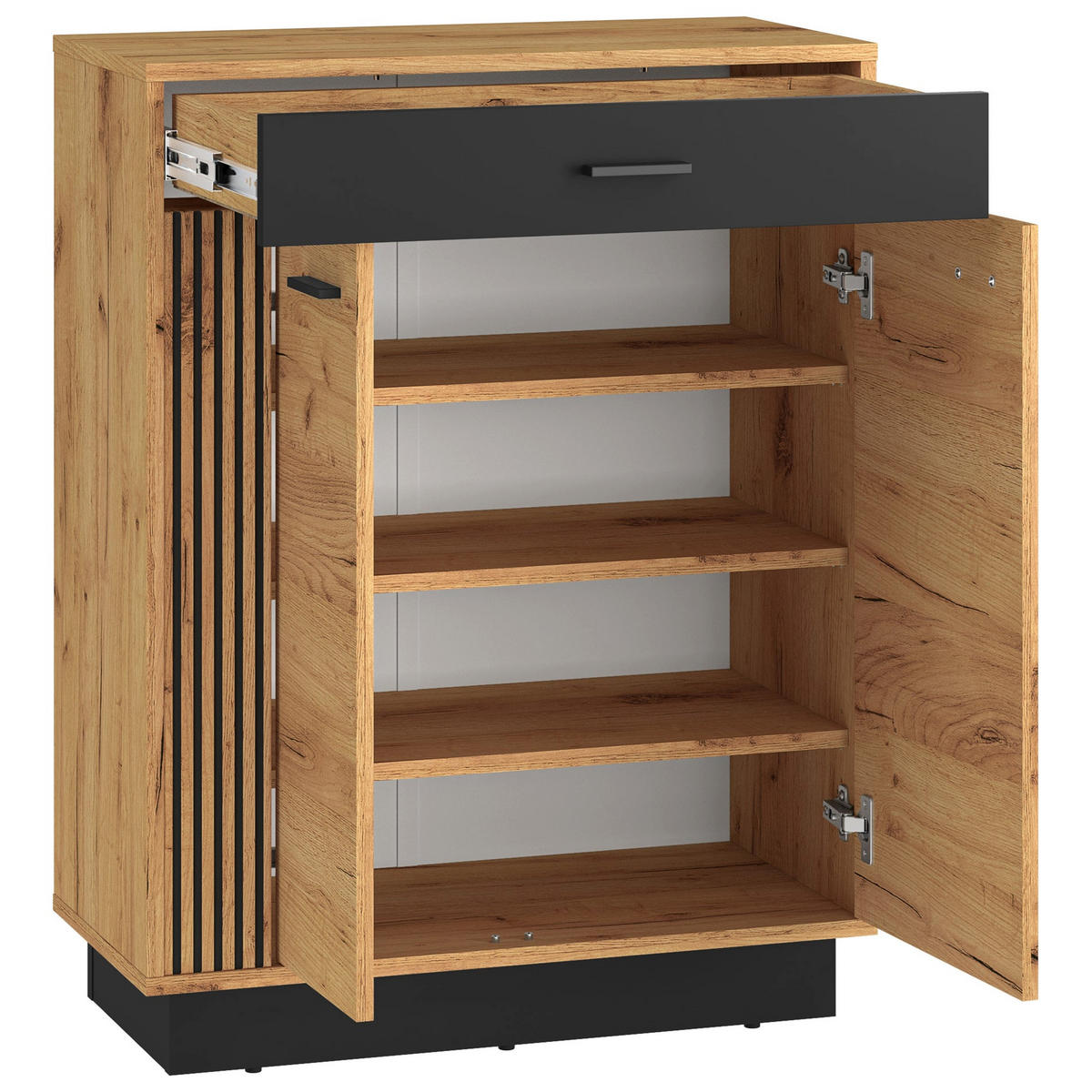 SIDEBOARD Vasco Eiche 70 cm - Eichefarben, Holzwerkstoff (70/90.9/33.4cm) - Homebook