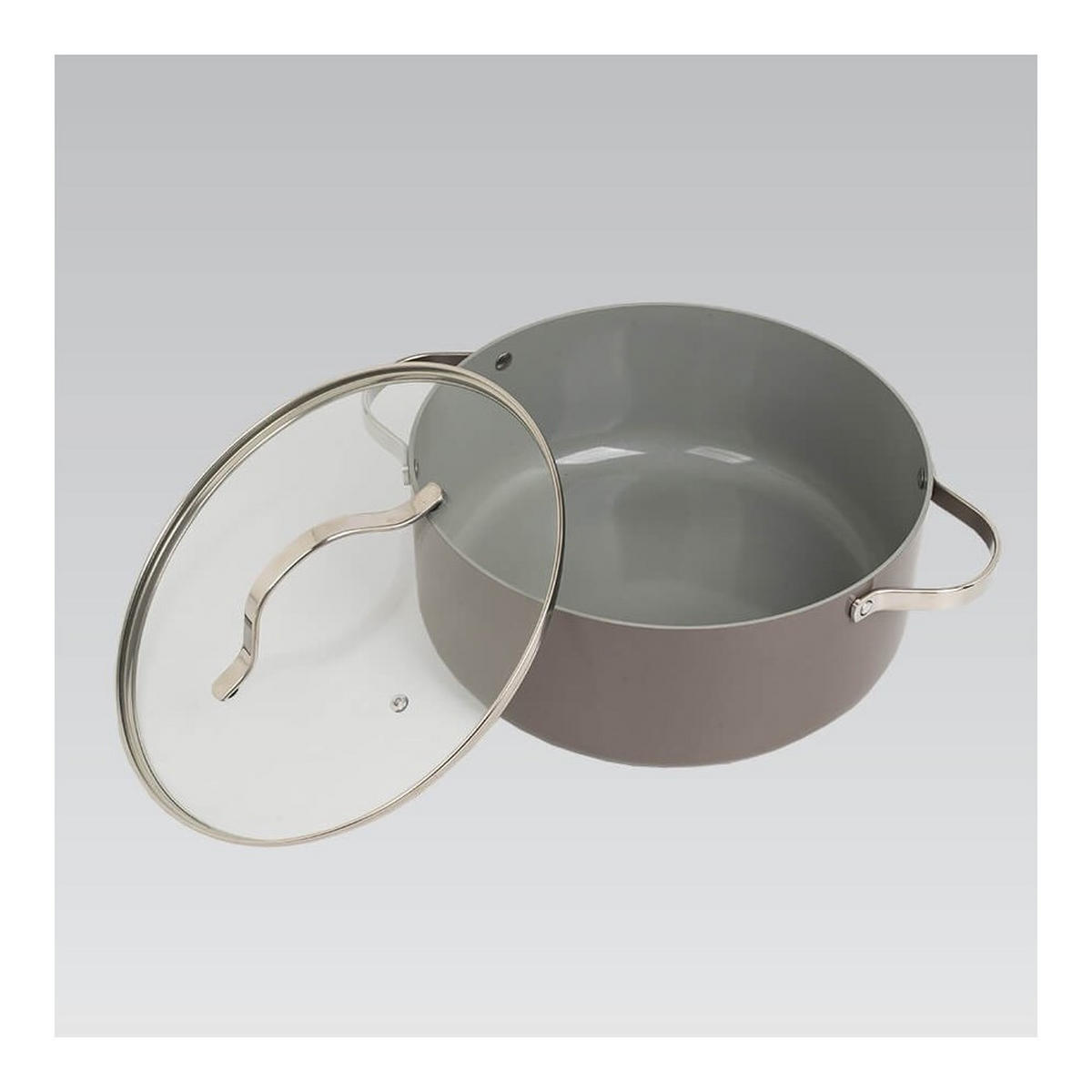 TOPF Grau 28/18/9 cm MR400918 - Grau, Metall (18cm) - Maestro 