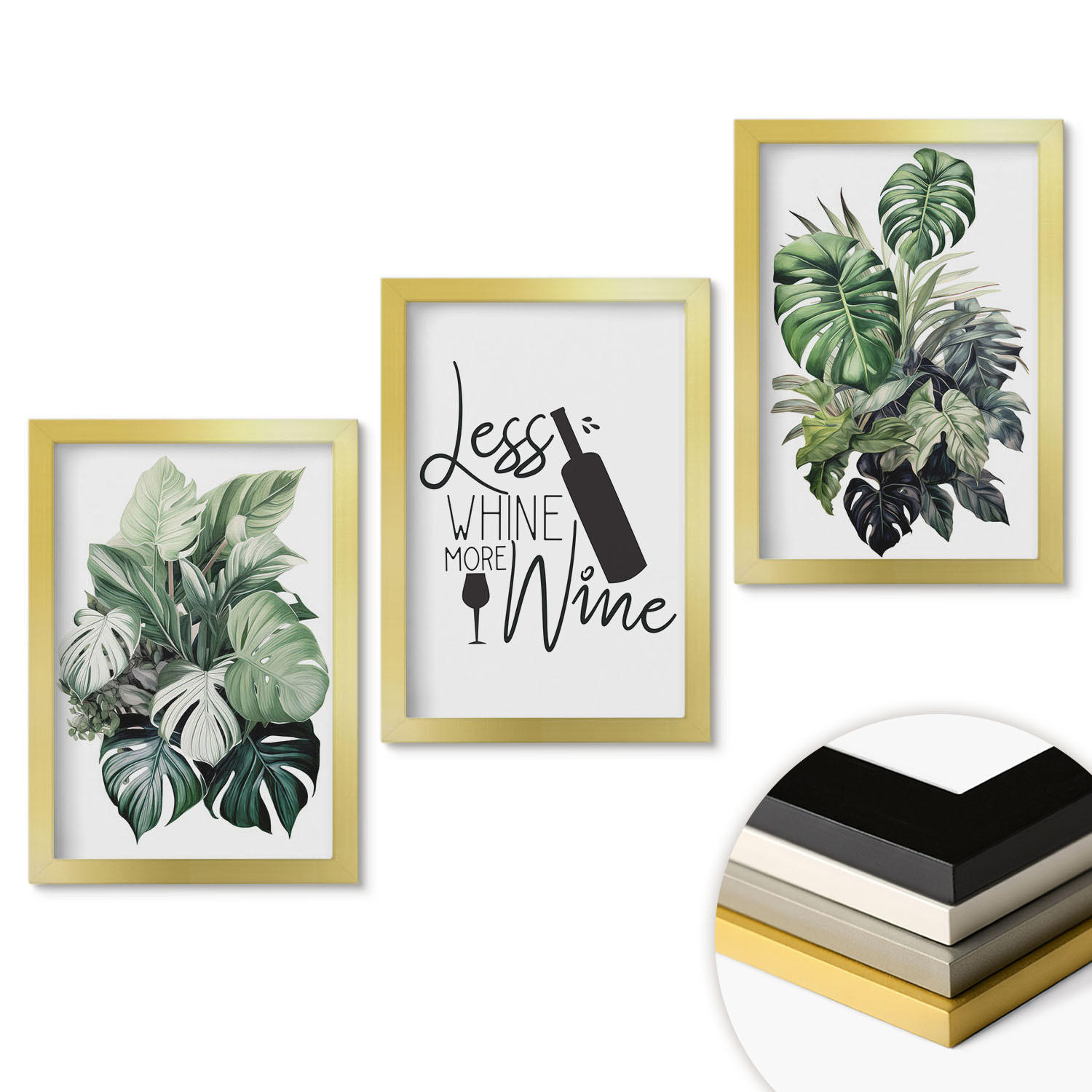 ArtPrintCave Wandbilder Gold 20x30 cm
