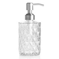 SEIFENSPENDER Glas Transparent mit Edelstahlpumpe 340 ml - Transparent, Glas (7.4/12.7/12.7cm)