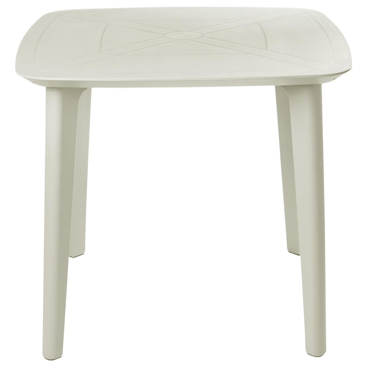 GARTENTISCH 86/86 cm Hellbeige Sorico - Beige, Kunststoff (86/86/77cm) - Beliani