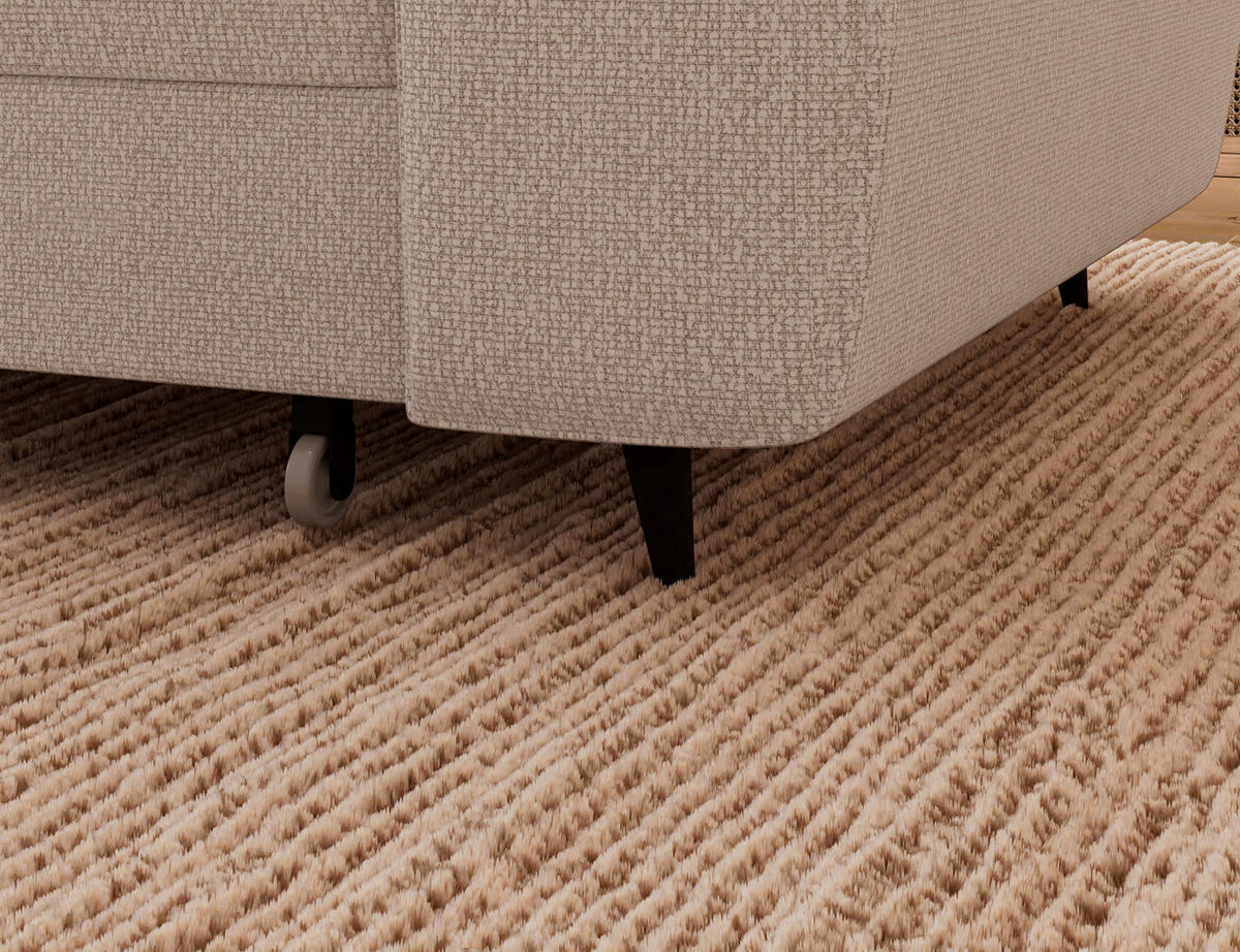 ECKSOFA Vesteria mit Schlaffunktion und Bettkasten – Modernes Design, verstellbare Kopfstützen und hoher Sitzkomfort - Beige, Kunststoff (279/72cm) - Wohnideebilder