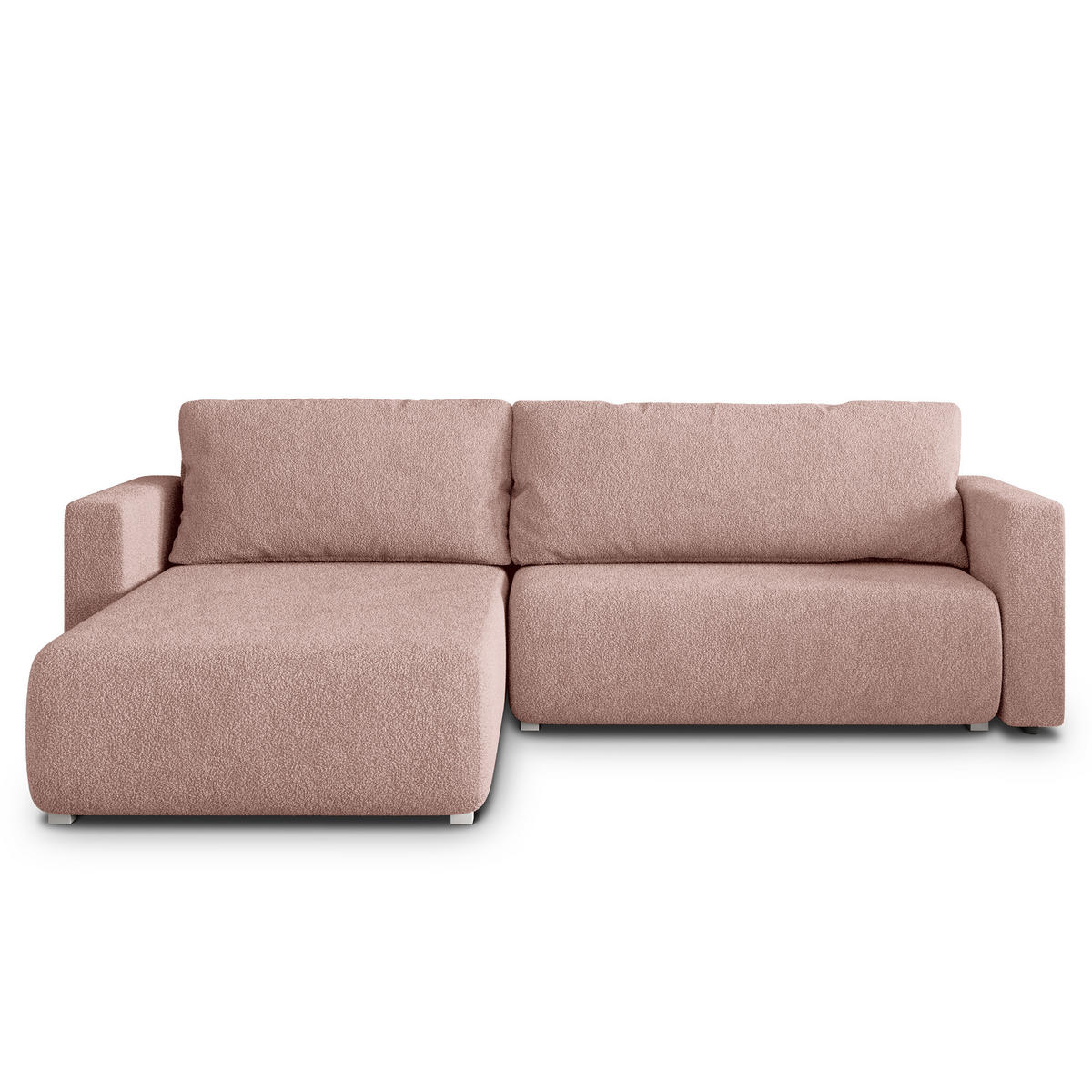 ROHOVÁ SEDAČKA TURIN starorůžová - šedá/starorůžová, dřevo/textil (265/183cm) - MASSENO