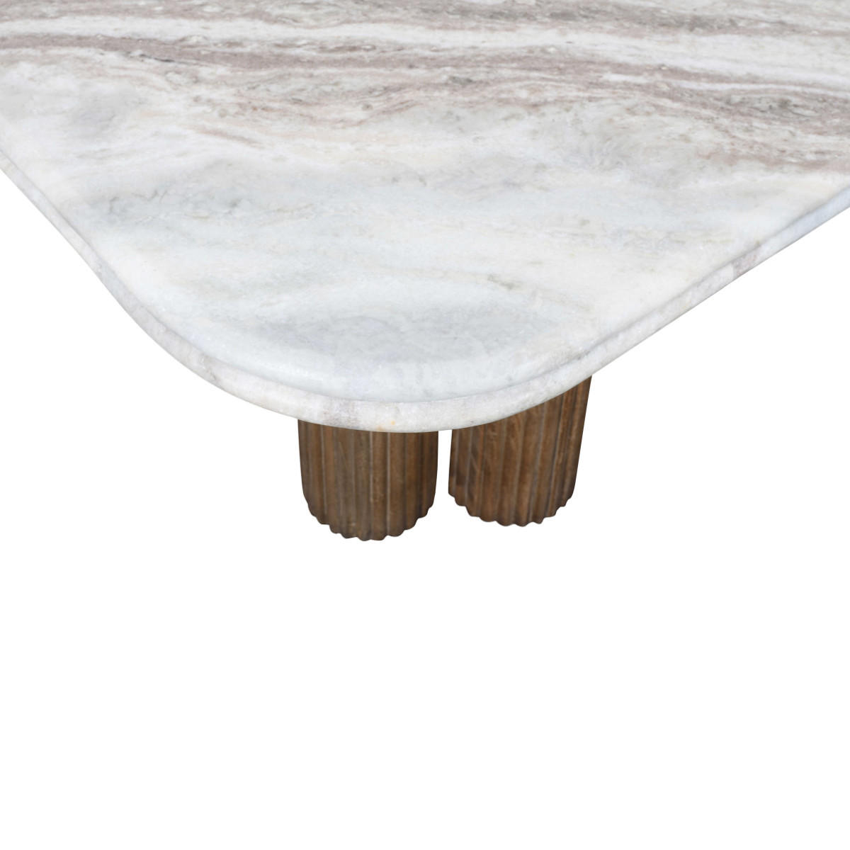 COUCHTISCH mit Marmorplatte 50/120/41,5 cm - Braun, Naturmaterialien (12.5/50/41.5cm) - Signature