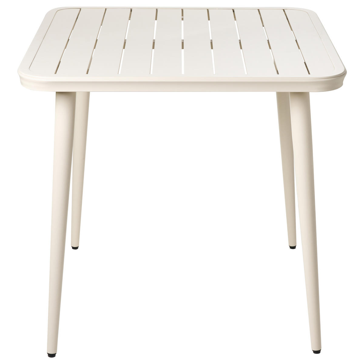 GARTENTISCH 80/80 cm Hellbeige Naturno - Beige, Metall (80/80/77cm) - Beliani