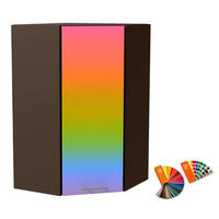 ECKHÄNGESCHRANK Brerra RAL Wunschfarbe (K5/K7) / Lava Matt 60 / 60 / 96cm - Dunkelgrau/Multicolor, Holz/Holzwerkstoff (60/96/60cm) - Feldmann-Wohnen