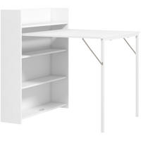 KLAPPTISCH 78,5/91/93 cm, seitlich ausklappbar, platzsparend für 3 Personen - Weiß, Holz (91/78.5/93cm) - BEAOK