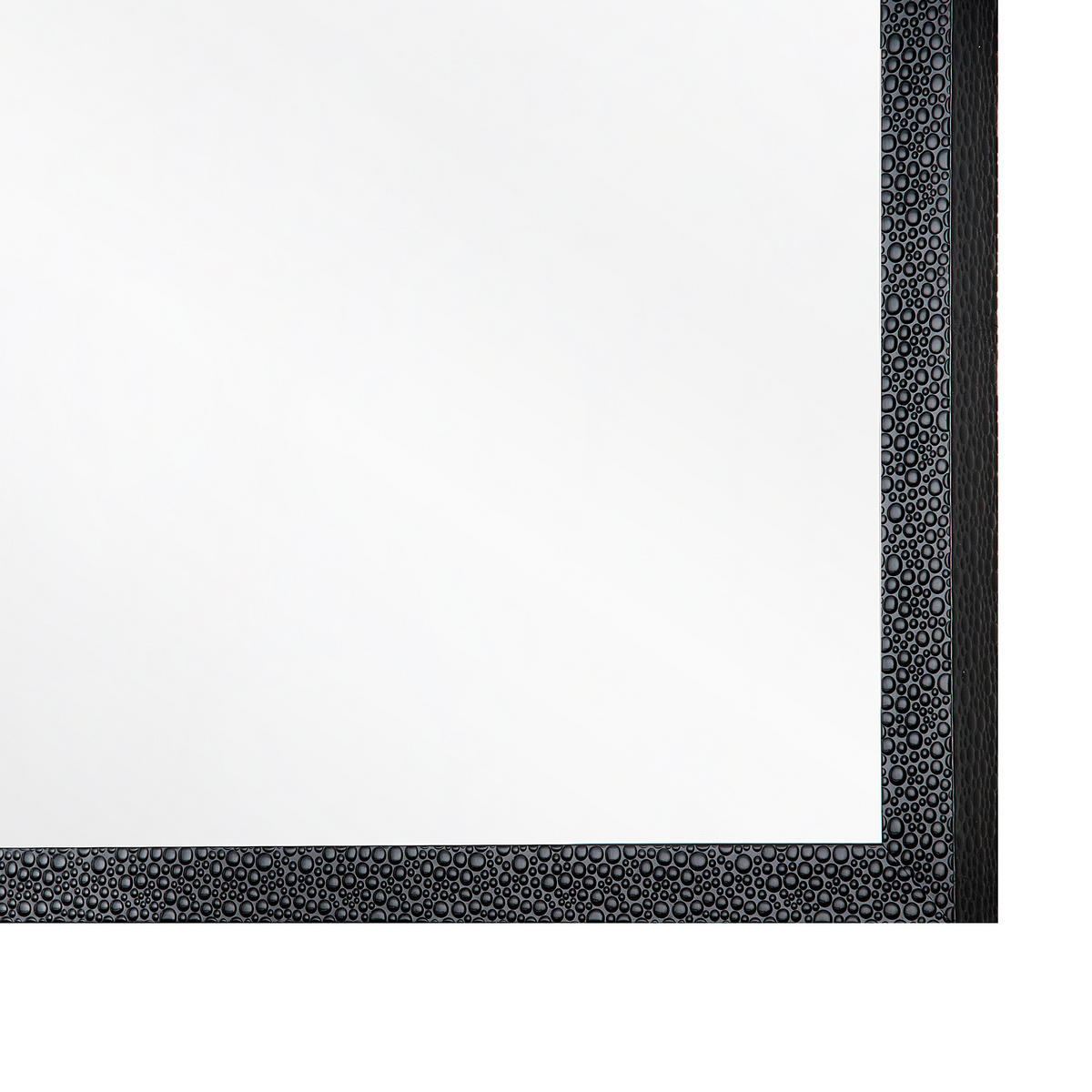 WANDSPIEGEL schwarz rechteckig 60/90 cm Morlaix - Schwarz, Kunststoff (60/90/4cm) - Beliani