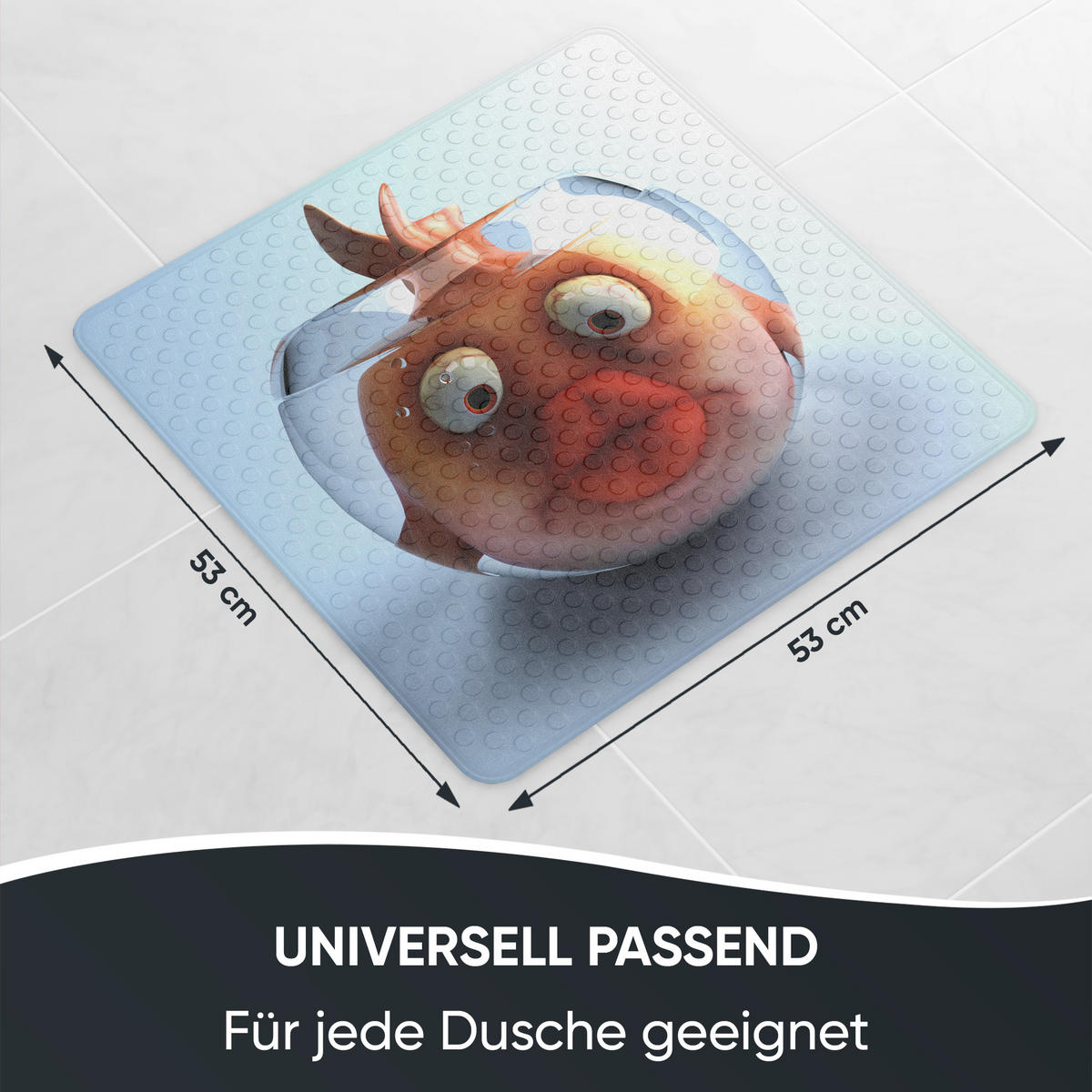 BADEMATTE Goldfisch - Orange, Kunststoff (53/53cm) - Sanilo