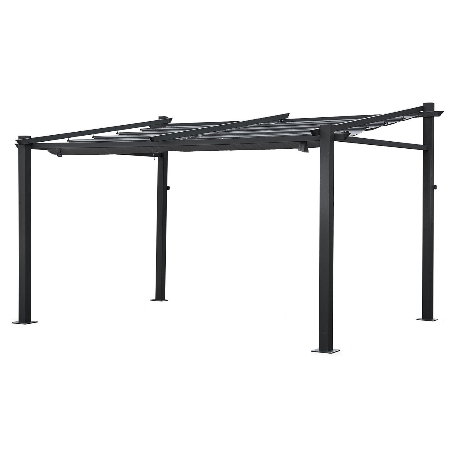 PERGOLA Fréjus Grau - Grau, Textil (290/247/406cm) - Happy Garden