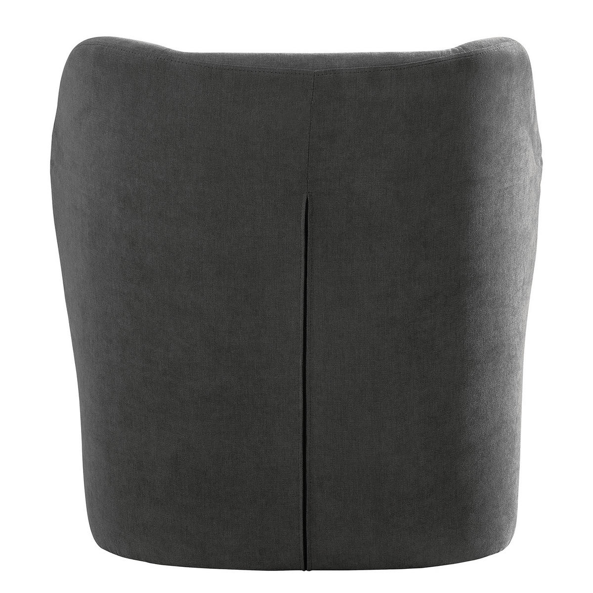 SESSEL - Schwarz/Graphitfarben, Kunststoff/Textil (75/78/49cm) - home24