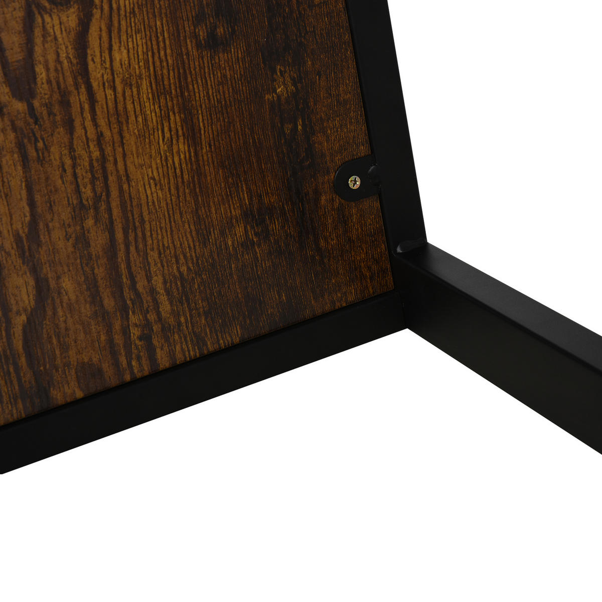 BEISTELLTISCH in C-Form Kaffeetisch Couchtisch Standtisch Tisch Metall MDF - Braun, Metall (56/36/68cm) - HOMCOM