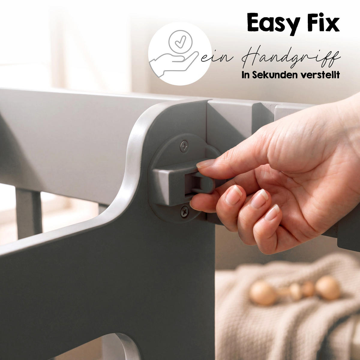 LERNTURM Sit & Step 2in1 - Anthrazit, Holzwerkstoff/Metall (53.5/88/51.5cm) - Roba