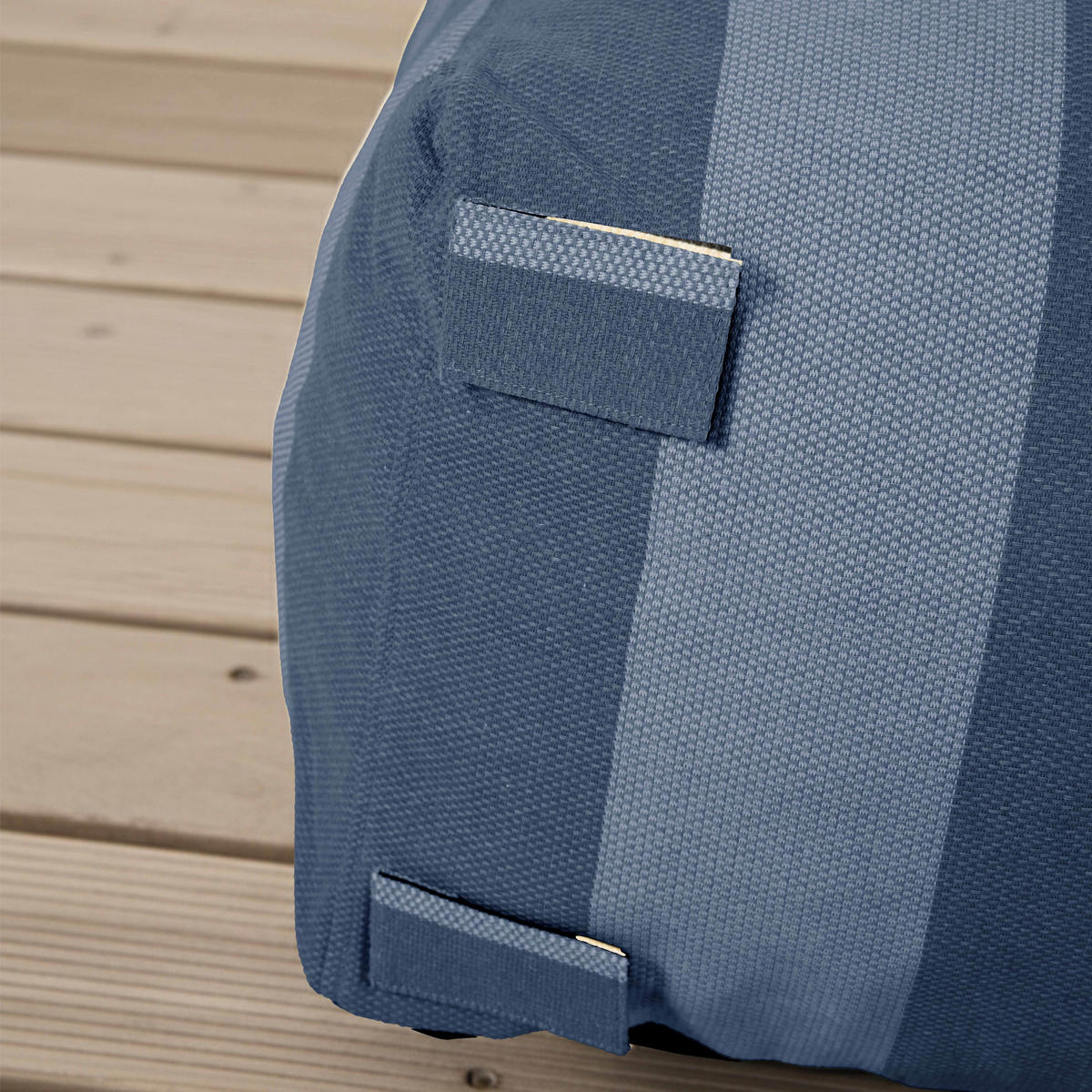 GARTENSOFA mit 4 Sitzplätzen, Pazifikblau - Blau, Textil - Oviala