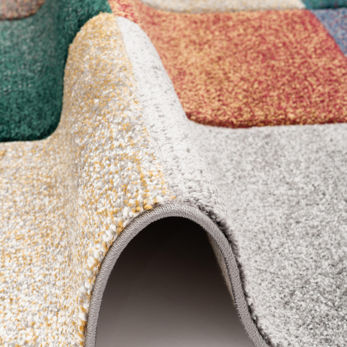 DESIGNER TEPPICH MAUI ROST KARO - Grün, Textil (120/170cm) - Pergamon