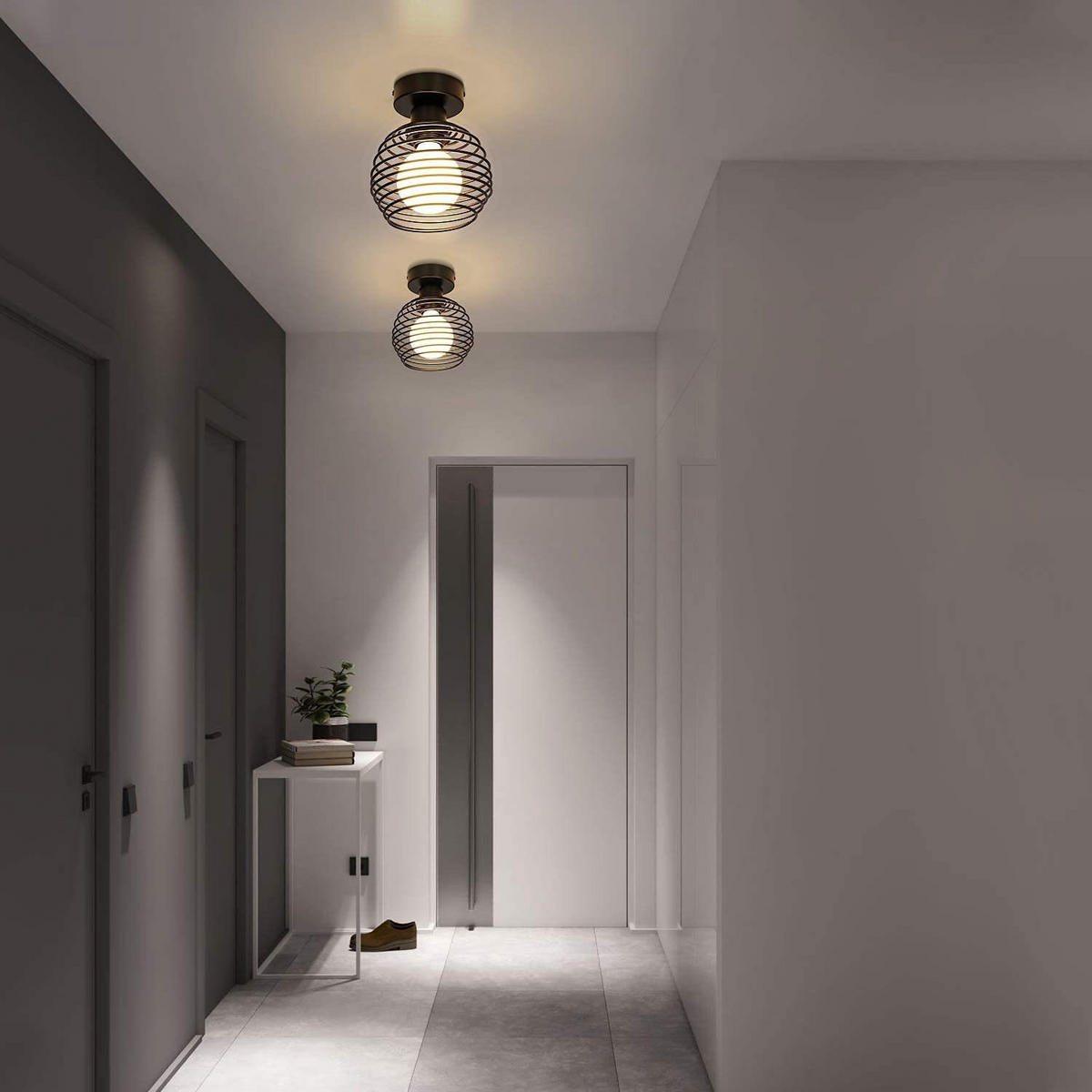 DECKENLEUCHTE Solariel 15/16/16 cm - Schwarz, Metall (15/16/16cm) - ZMH