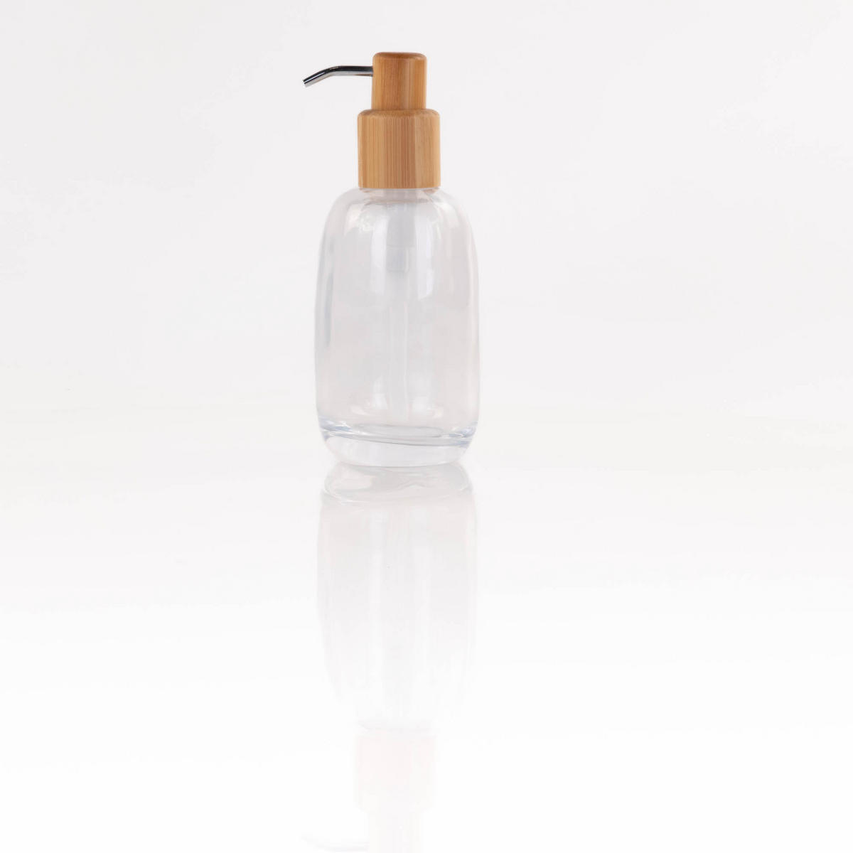 SEIFENSPENDER Glas Bambus Lina - Transparent, Glas (7.7/18.7/7.7cm)