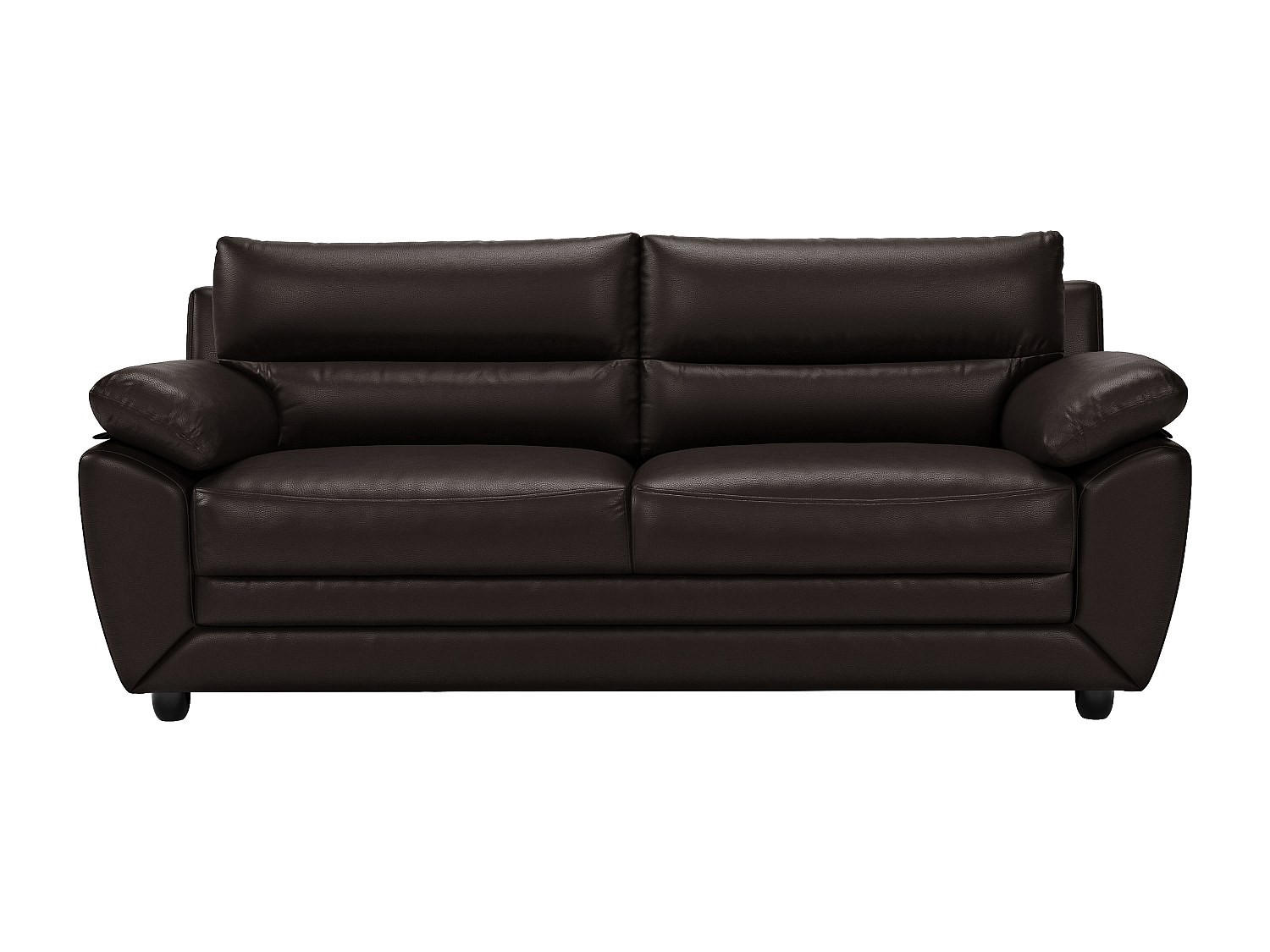SOFA ohne Schlafmöglichkeit - 3 Personen - Kunstleder - Schokoladenbraun - - Braun, Leder (201/88/82cm) - Vente-Unique
