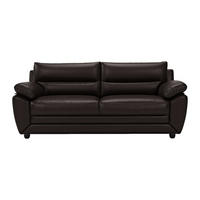 SOFA ohne Schlafmöglichkeit - 3 Personen - Kunstleder - Schokoladenbraun - - Braun, Leder (201/88/82cm) - Vente-Unique