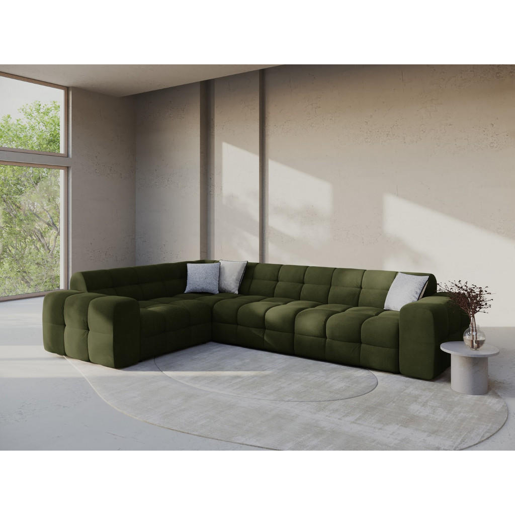 Thumbnail - Micadoni Ecksofa, Olivgrün, Textil, 6-Sitzer, L-Form, 332x231 cm, Hergestellt in Europa, Oeko-Tex®, Wohnzimmer, Sofas & ...