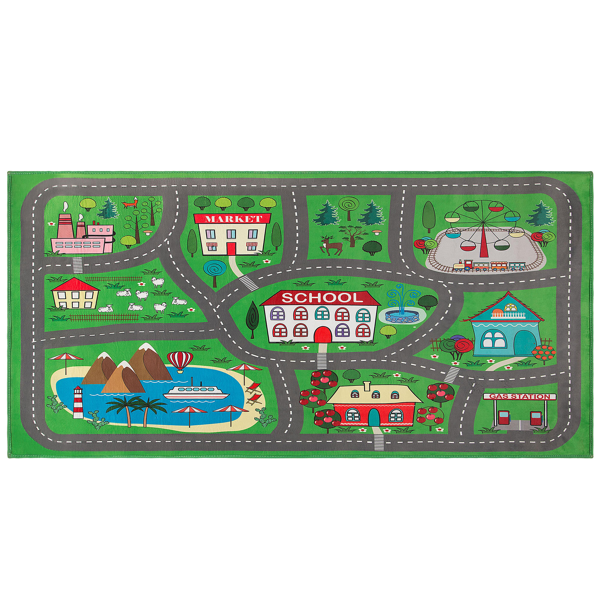 KINDERTEPPICH Tutak 150/80 cm - Grün, Kunststoff (80/150cm) - Beliani