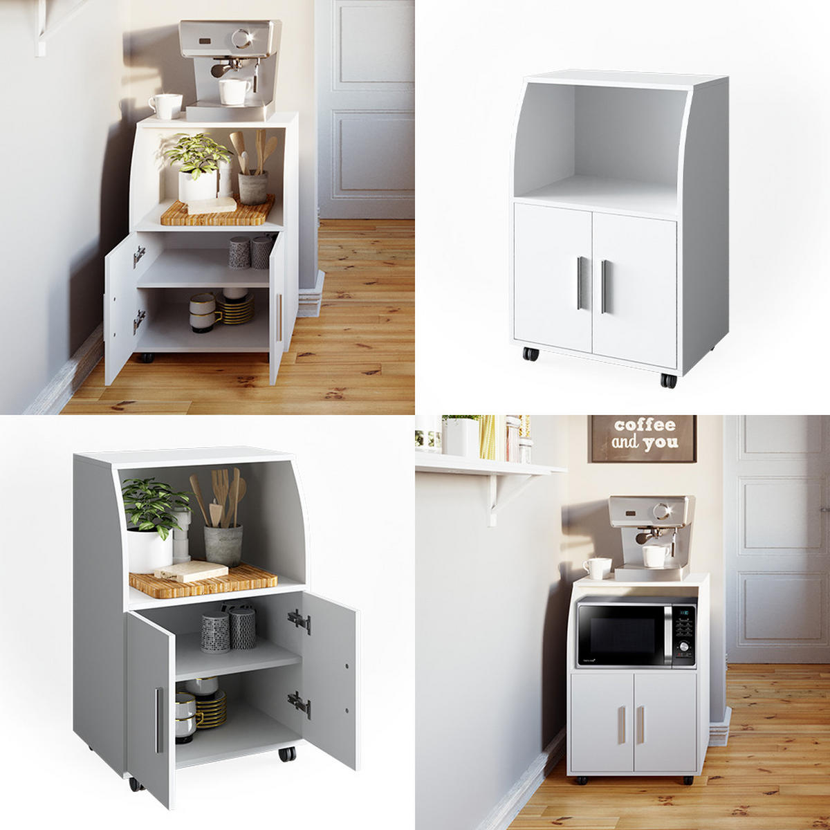 PŘESOUVÁNÍ SKŘÍŇ Elio Bílá - bílá, kompozitní dřevo (55/83.8/38.4cm) - Vicco