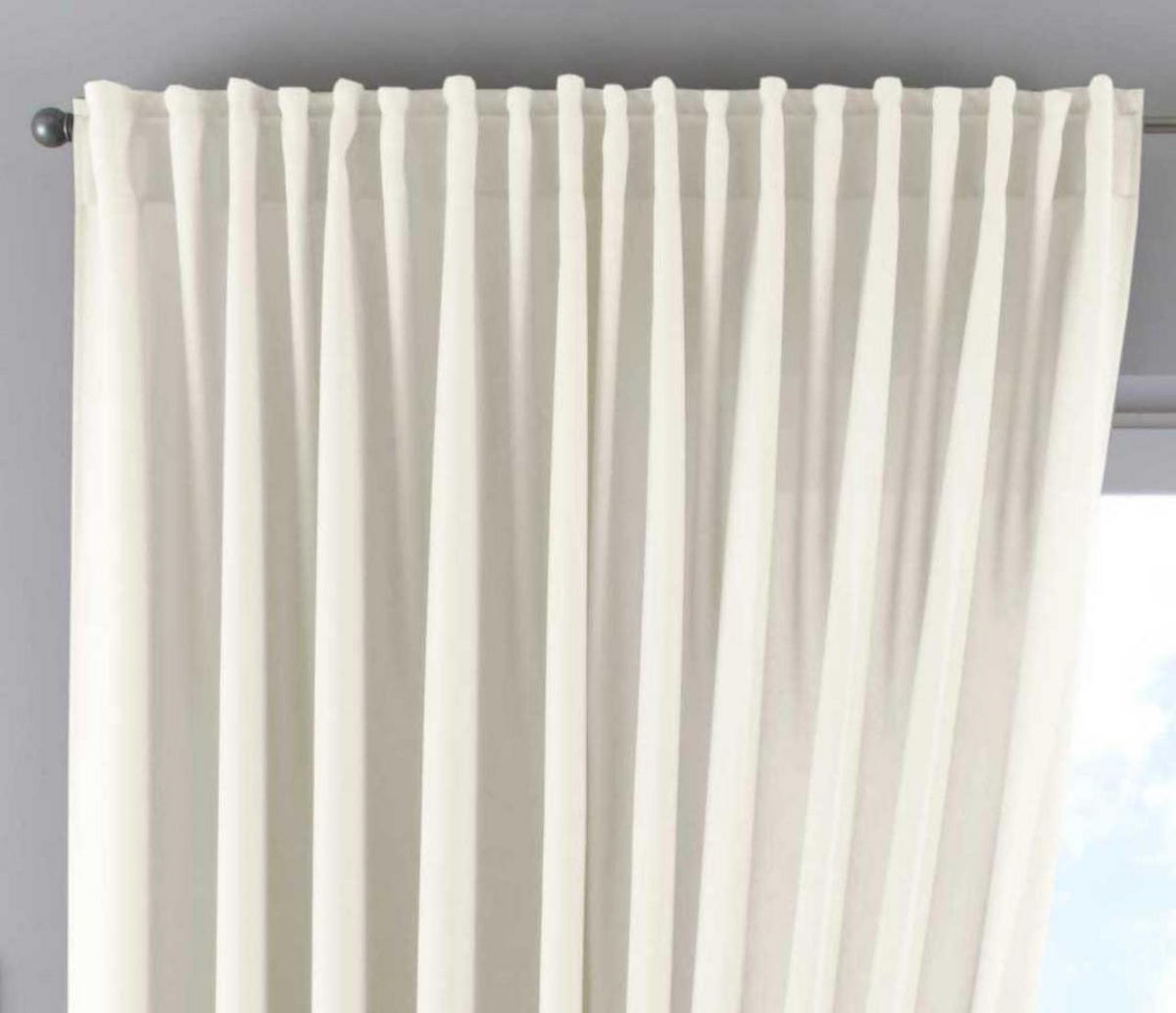 SCHLAUFENGARDINE »Palermo« HxB 250x300 cm Creme - Creme, Textil (300/250cm) - Gardinenbox
