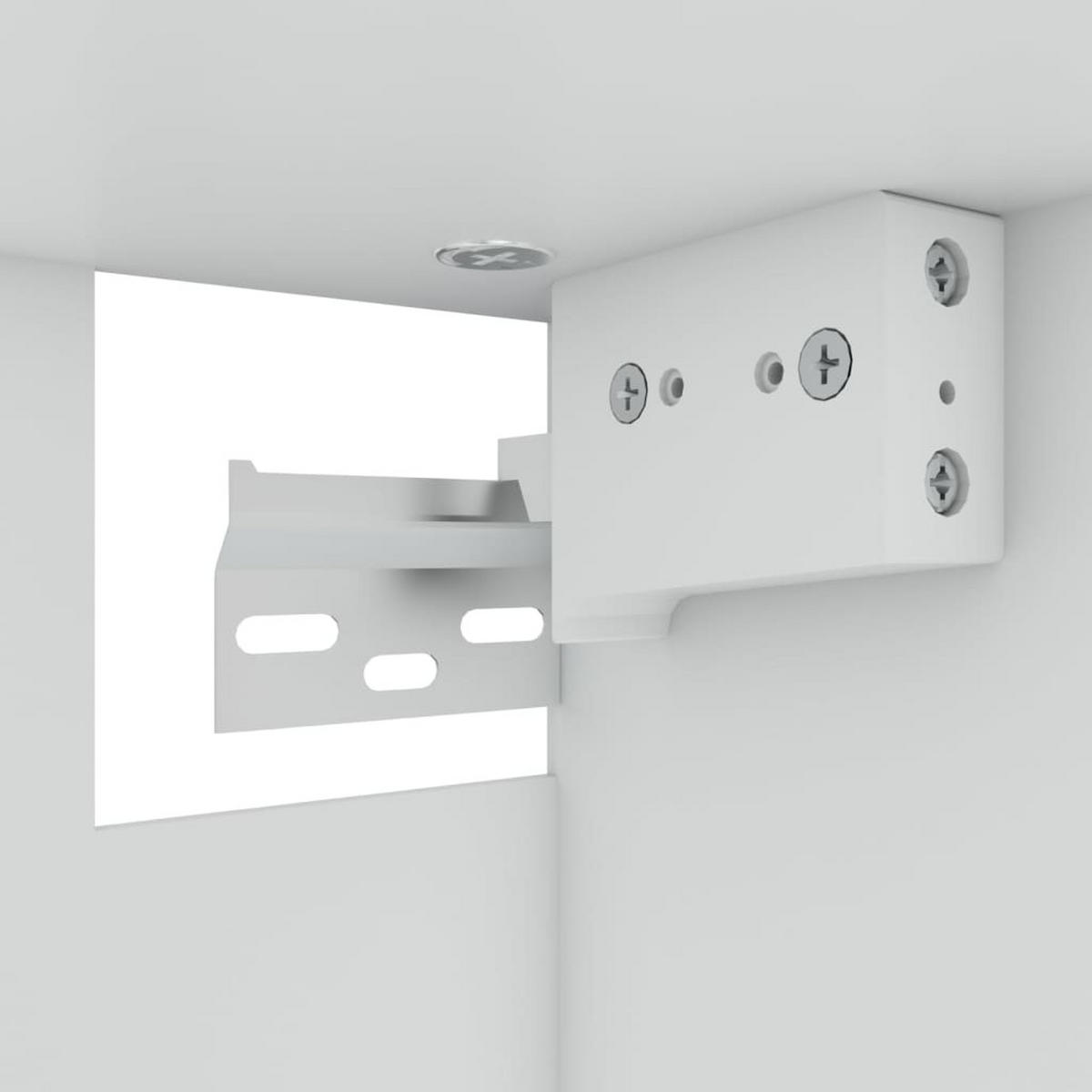 KÜCHENOBERSCHRANK Lyon mit 2 Glas Türen 60/31/60 cm aus Holzwerkstoff Grau Sonoma Dekor - Grau/Silbereichenfarben, Holz/Metall (60/60/31cm) - vidaXL