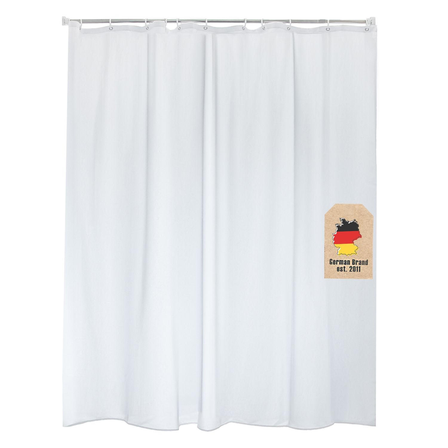 DUSCHVORHANG 180/200 cm - Weiß, Kunststoff (0.01/200cm) - Intirilife