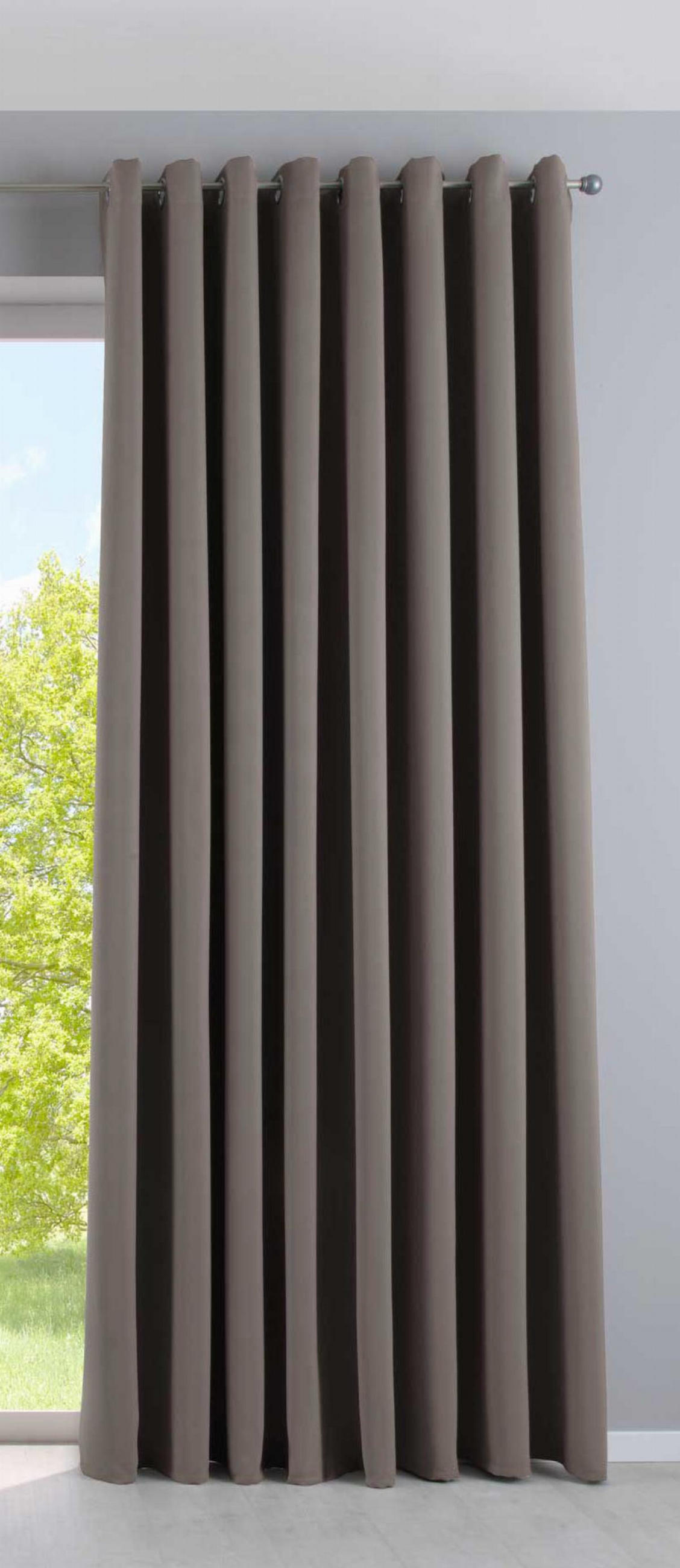 VORHANG »NEW YORK« HxB 245x295 cm Taupe - Taupe, Textil (295/245cm) - Gardinenbox