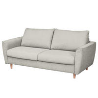 SCHLAFSOFA mit Matratze - Webstoff - Buchefarben/Hellgrau, Buchenholz/Textil (195/90/102cm) - home24
