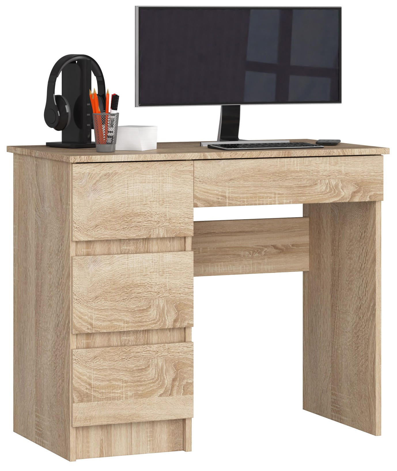 SCHREIBTISCH Sonoma-Eiche 90x50x77 cm - Sonoma Eiche, Holzwerkstoff (50/90/77cm) - Akord