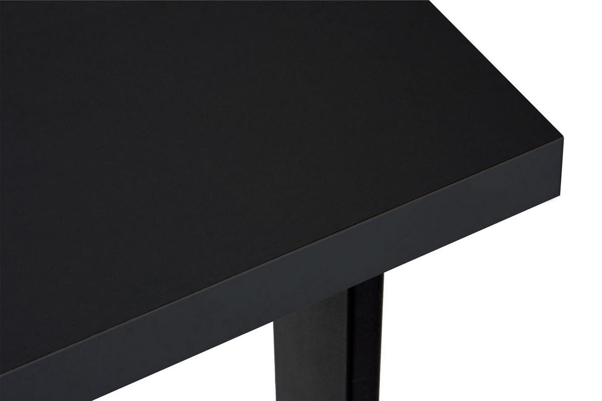 ESSTISCH CETO rechteckig Loft-Stile, schwarz - Schwarz, Holz/Metall (80/125/77cm) - KONSIMO®