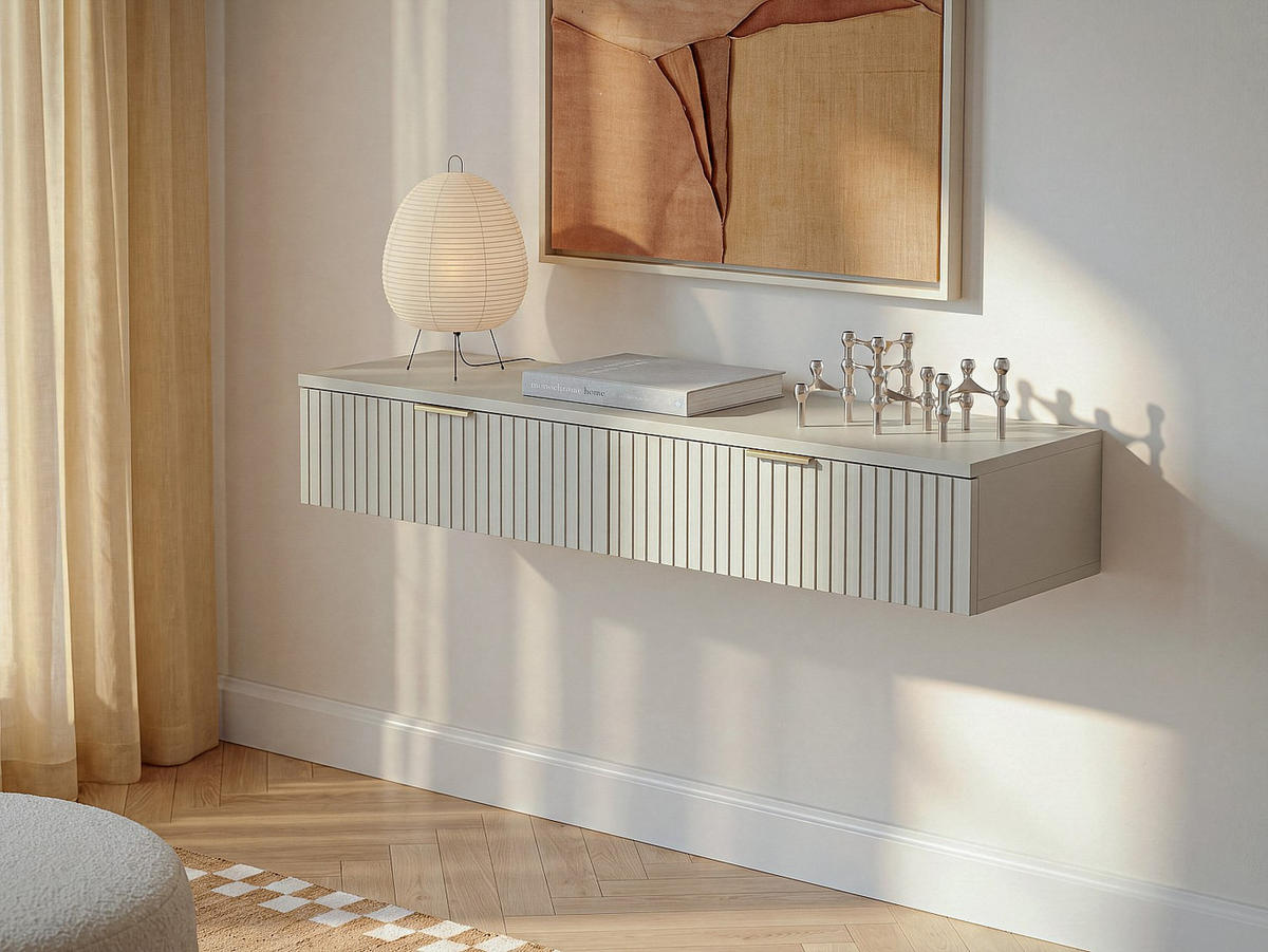 KONSOLENTISCH - 120 cm x 35 cm - holz - beige Fralyn - Beige, Holz (35/120/20cm) - Vente-Unique