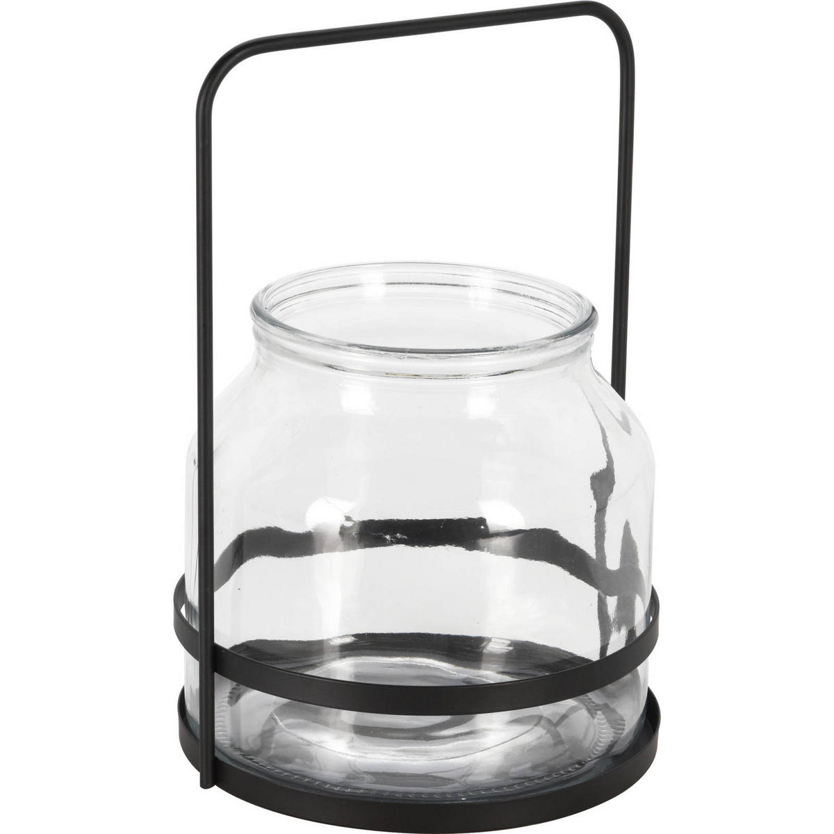 TEELICHTHALTER Metall - Transparent, Glas (25cm) - Home Styling Collection