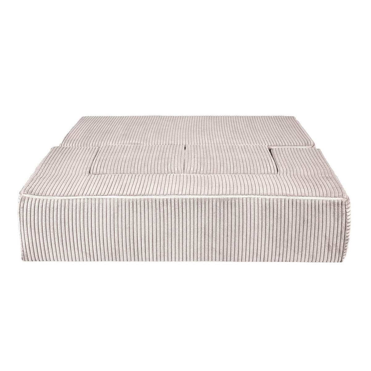 KINDERSOFA, Aesthetic, Cube, Ecru - Ecru, Textil (96/40/50cm) - MeowBaby