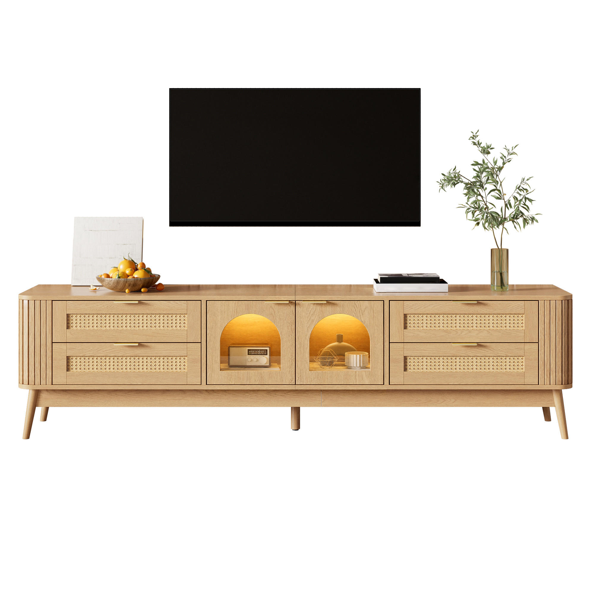 DULAP TV 180cm LED cu APP si usi din sticla