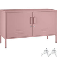 SIDEBOARD Baker, Kippschutz, höhenverstellbare Füße, rosa - Rosa, Metall (100/65/42.5cm) - tectake