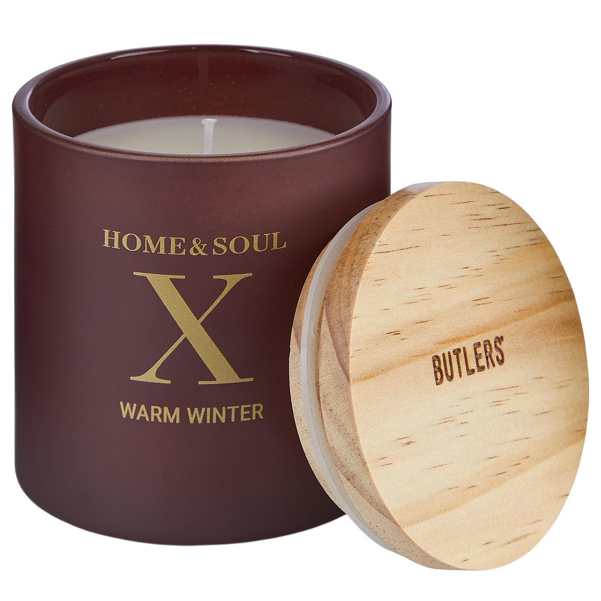DUFTKERZE Home & Soul X Warm Winter - Rot, Naturmaterialen (9cm) - Butlers