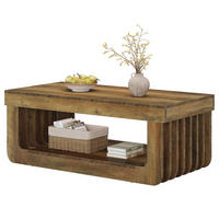 COUCHTISCH 120 cm mit Ablagefach Wohnzimmertisch - Braun, Holz (60/120/45cm) - Kaket