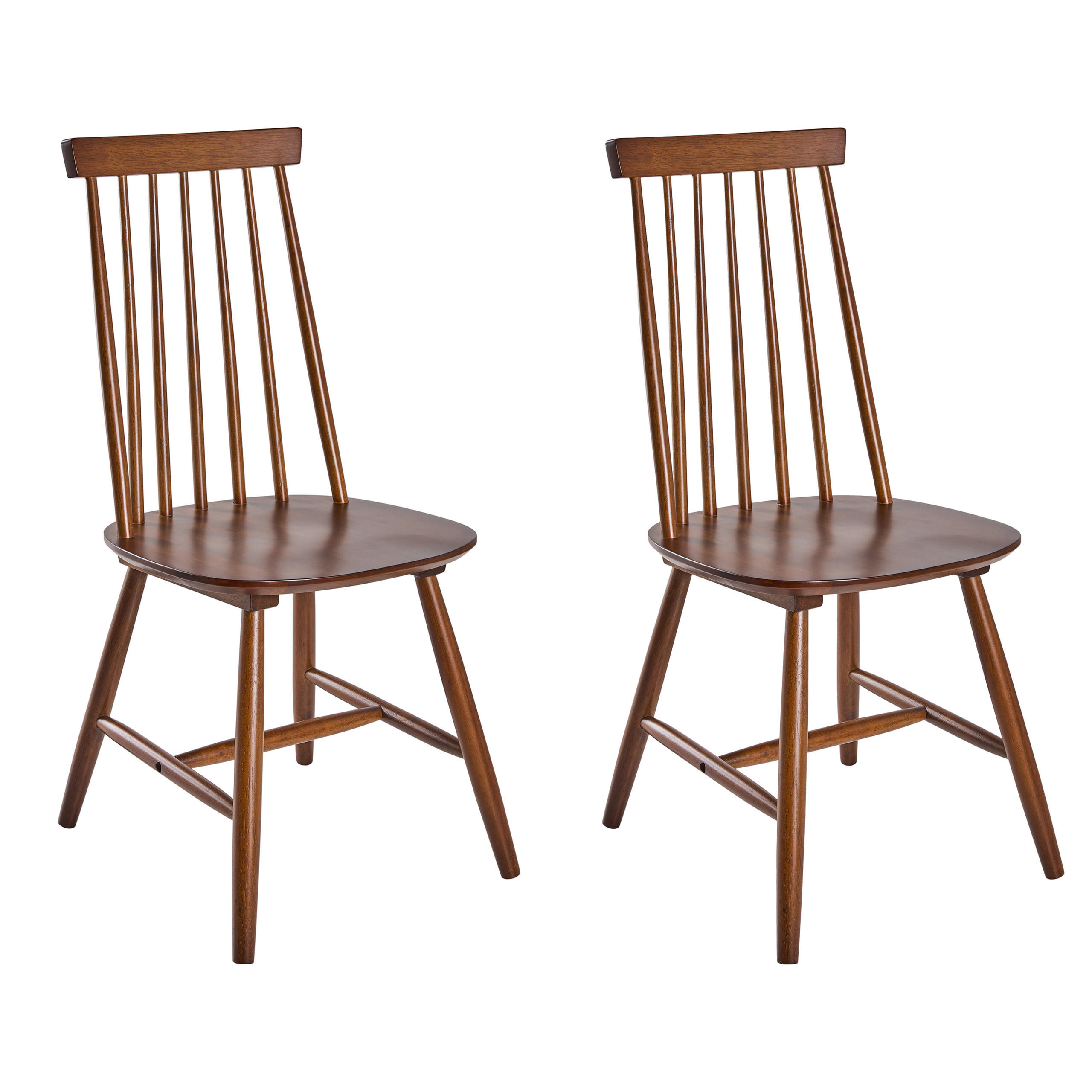 ESSZIMMERSTUHL 2er-Set Holz Braun Burbank - Braun, Holz (45/92/55cm) - Beliani